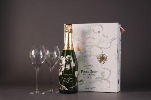 Perrier Jouet Belle Epoque Coffret 2 Flutes Set 2015 (750ml)